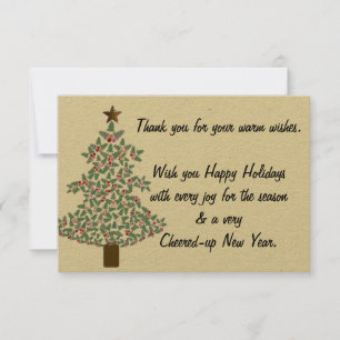 Arctic Christmas Tree Thank You Card