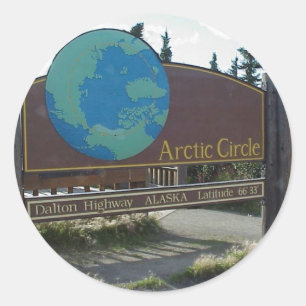 arctic circle classic round sticker