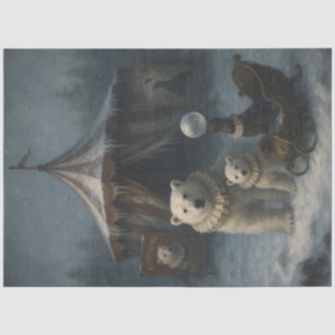 Arctic Circus Polar Bear Winter Carnival Decoupage Tissue Paper