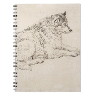 Arctic Dog, Facing Right (pencil on paper) Notebook