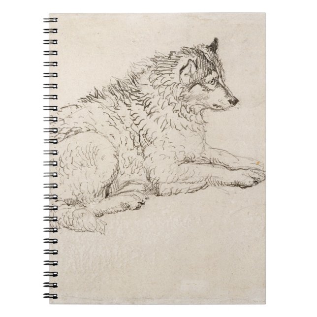 Arctic Dog, Facing Right (pencil on paper) Notebook (Front)