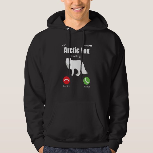 Arctic Fox Artic Animals Cute Artic Fox Pajamas  1 Hoodie (Front)