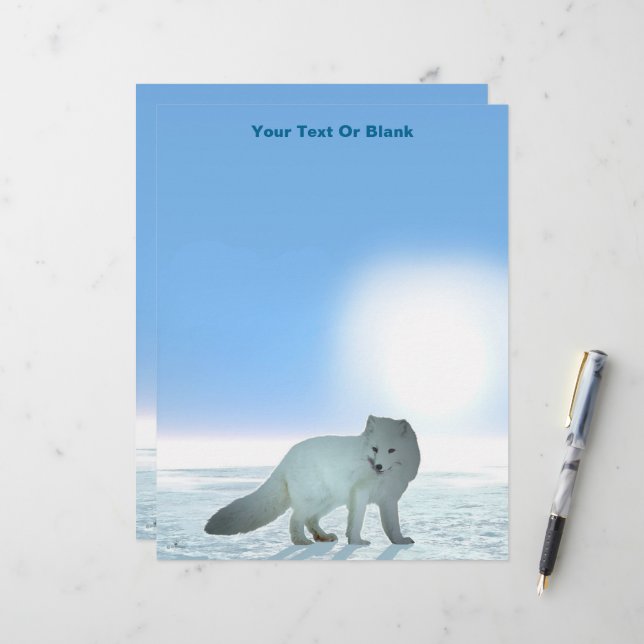 Arctic Fox Custom Letterhead (Front/Back In Situ)