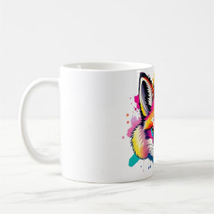 Arctic Fox Head with Ear Muffs Funny Tee Coffee Mug