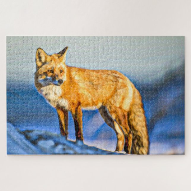 Arctic Fox on the Snow Jigsaw Puzzle (Horizontal)