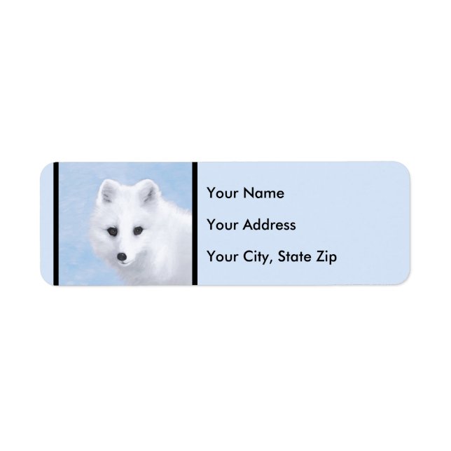 Arctic Fox Painting - Original Wildlife Art (Front)