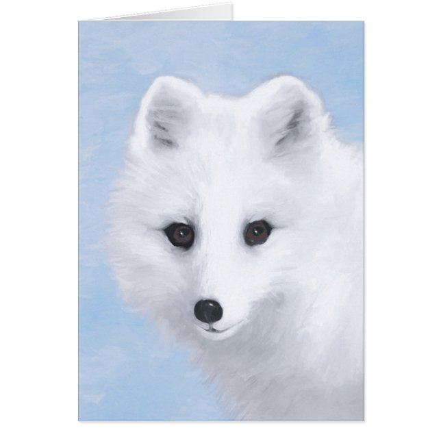Arctic Fox Painting - Original Wildlife Art (Front)