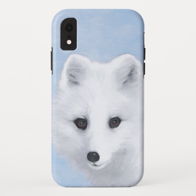 Arctic Fox Painting - Original Wildlife Art Case-Mate iPhone Case (Back)