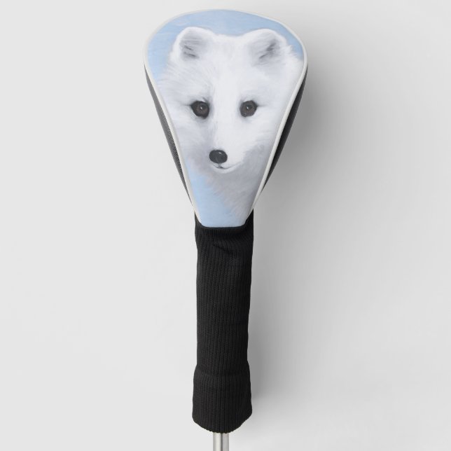Arctic Fox Painting - Original Wildlife Art Golf Head Cover (Front)