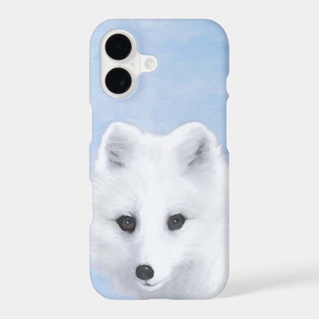 Arctic Fox Painting - Original Wildlife Art iPhone Case (Back)