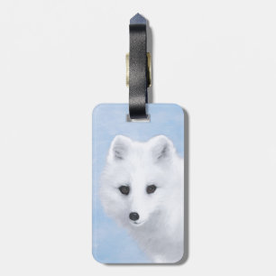 Arctic Fox Painting - Original Wildlife Art Luggage Tag