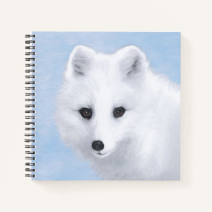 Arctic Fox Painting - Original Wildlife Art Notebook