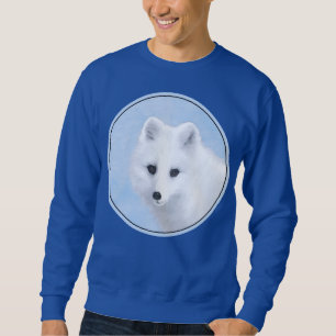 Arctic Fox Painting - Original Wildlife Art Sweatshirt