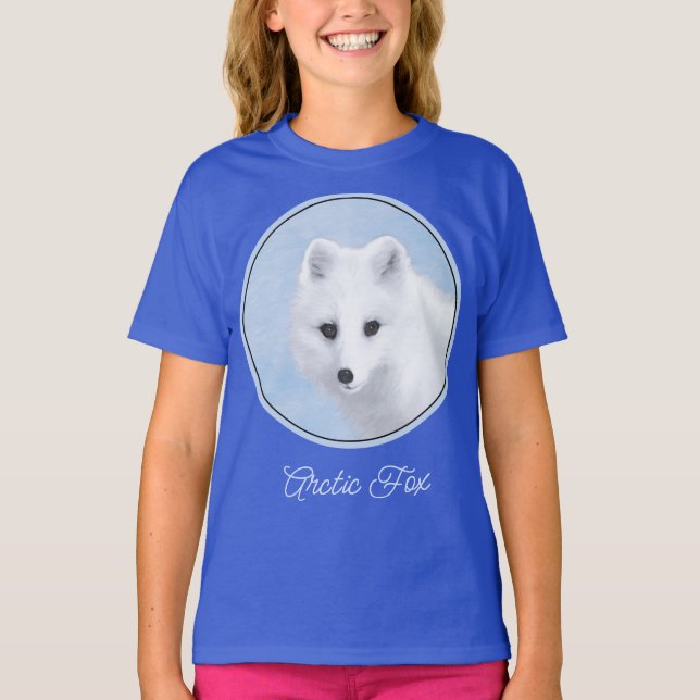 Arctic Fox Painting - Original Wildlife Art T-Shirt (Front)