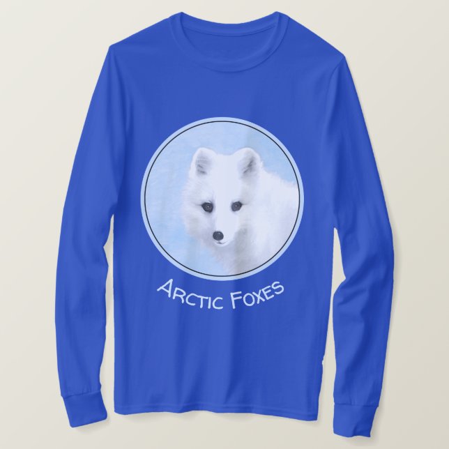 Arctic Fox Painting - Original Wildlife Art T-Shirt (Design Front)