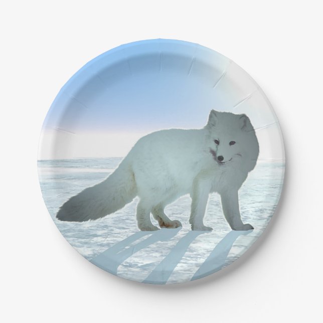 Arctic Fox Paper Plate (Front)