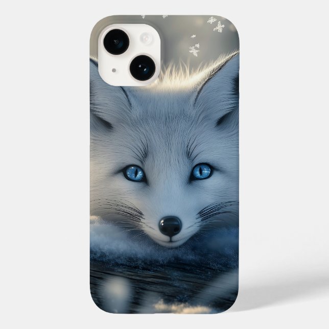Arctic Fox with Mesmerizing Blue Eyes  Case-Mate iPhone Case (Back)