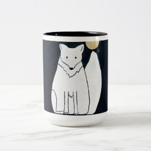 Arctic Fox with Moonlight Mug
