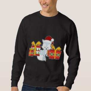 Arctic Fox with Santa Hat - Cute Christmas Arctic  Sweatshirt