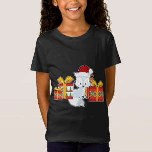 Arctic Fox with Santa Hat - Cute Christmas Arctic T-Shirt