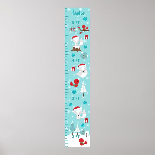 Arctic Foxes Christmas Growth Chart (Front)