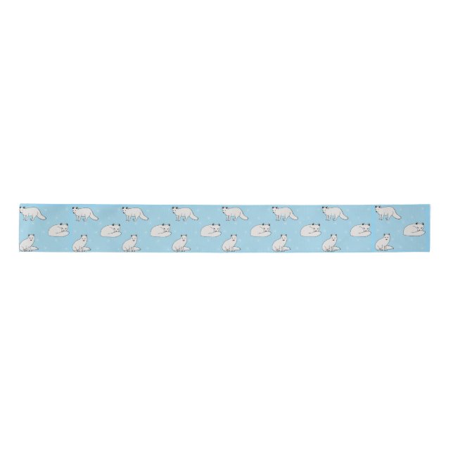Arctic Foxes Ribbon Satin Ribbon (Front)
