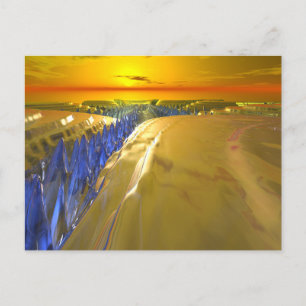 Arctic Fractal Glacier Postcard