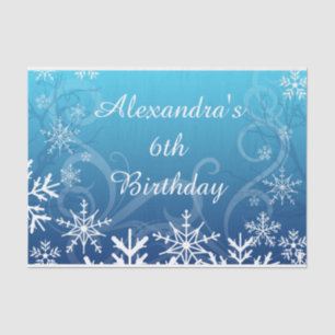 Arctic Frozen Snowdrift Personalised Tissue Paper