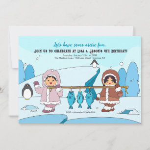 Arctic Fun Birthday Party Invitation