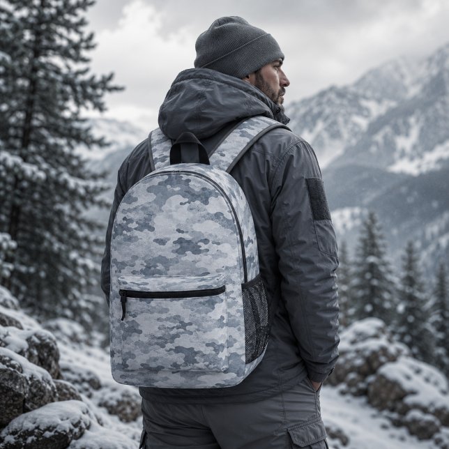 Arctic Ghost Tactical Camouflage Pattern Printed Backpack (Creator Uploaded)