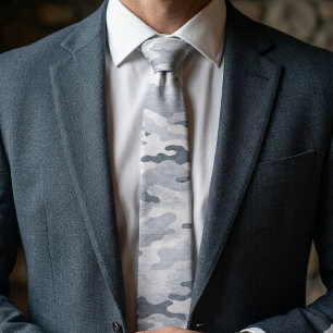 Arctic Ghost Tactical Camouflage Pattern Tie