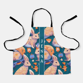 Arctic Hare Geometric Colourful Custom Pattern Apron