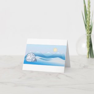 Arctic Igloo White Note Card