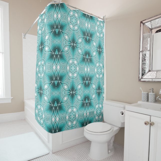 Arctic Kaleidoscope  Shower Curtain (In Situ)