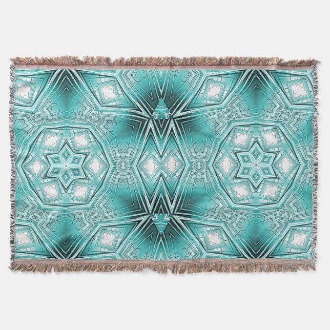 Arctic Kaleidoscope  Throw Blanket (Front)