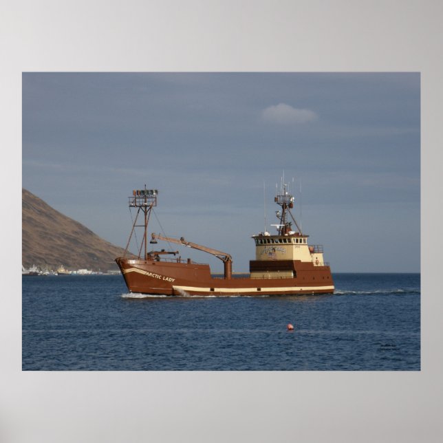 Arctic Lady, Crab Boat in Dutch Harbour, AK Poster (Front)