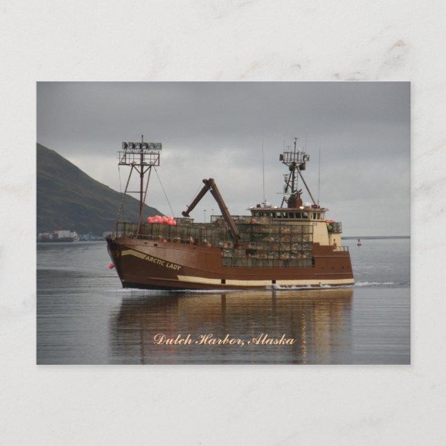 Arctic Lady, Crab Boat in Dutch Harbour, Alaska Postcard (Front)