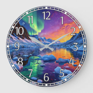 Arctic Landscape Large Clock