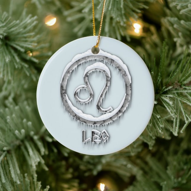 Arctic Leo Ceramic Tree Decoration (Tree)