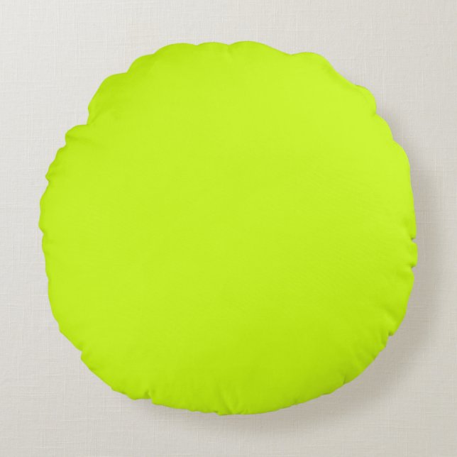 Arctic lime (solid colour)  round cushion (Front)