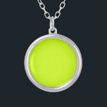 Arctic lime (solid colour)  silver plated necklace<br><div class="desc">Arctic lime (solid colour)</div>