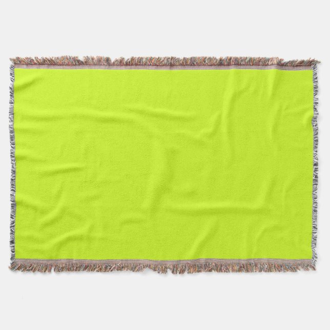 Arctic lime (solid colour)  throw blanket (Front)