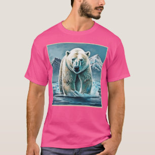 Arctic Majesty: Best Polar Bear Paint Art T-Shirt
