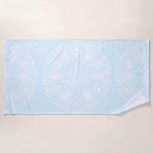 Arctic Mandala Beach Towel