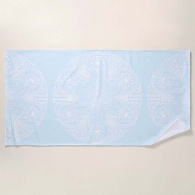 Arctic Mandala Beach Towel (Front)