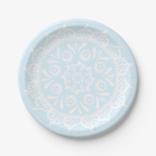 Arctic Mandala Paper Plate