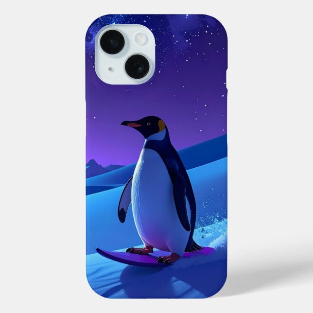 Arctic Night Penguin Case-Mate iPhone Case (Back)