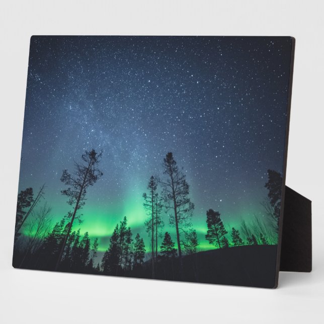 Arctic Northern Lights Photo Plaque (Side)