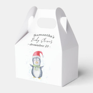 Arctic penguin baby shower Favor Box