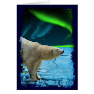 Arctic Polar Bear & Aurora Art Gifts